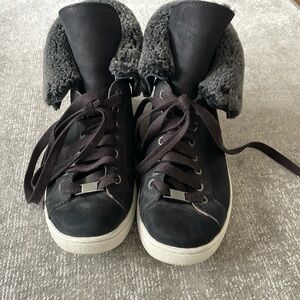 ugh suede sneakers with fur